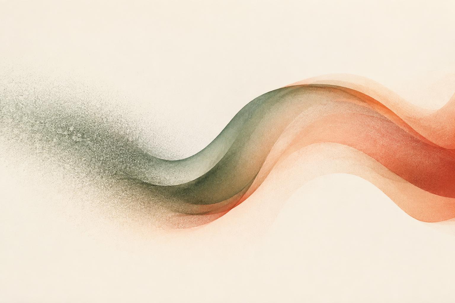 Abstract signal wave emerging from noise
